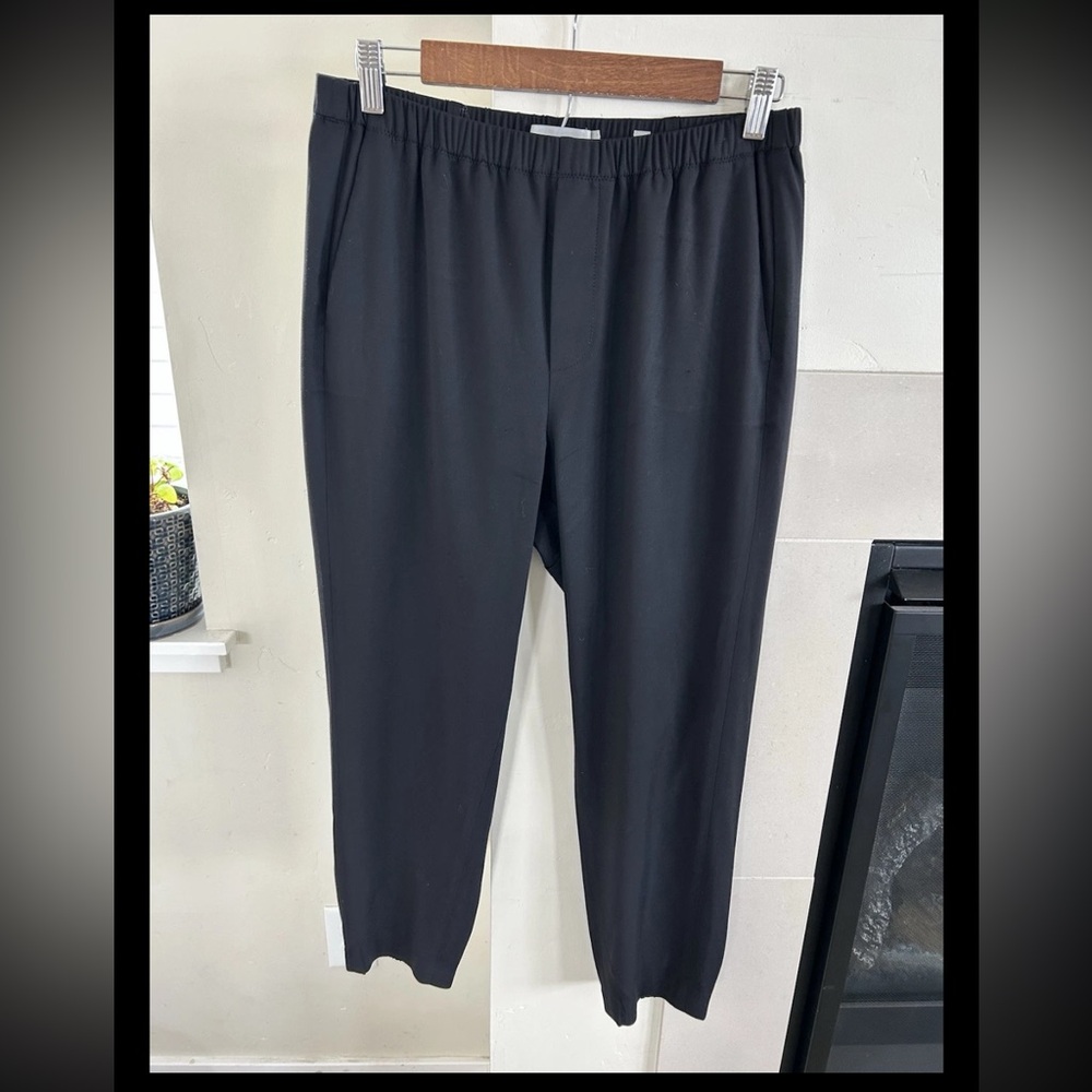 ▶️ Vince Jogger Pants Black Pockets High Rise tapered Women’s M modal blend - Picture 12 of 12